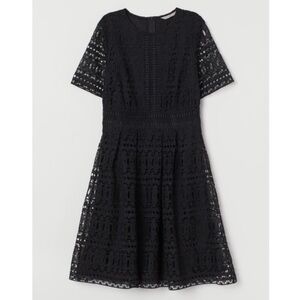 H&M Black Lace Midi Dress